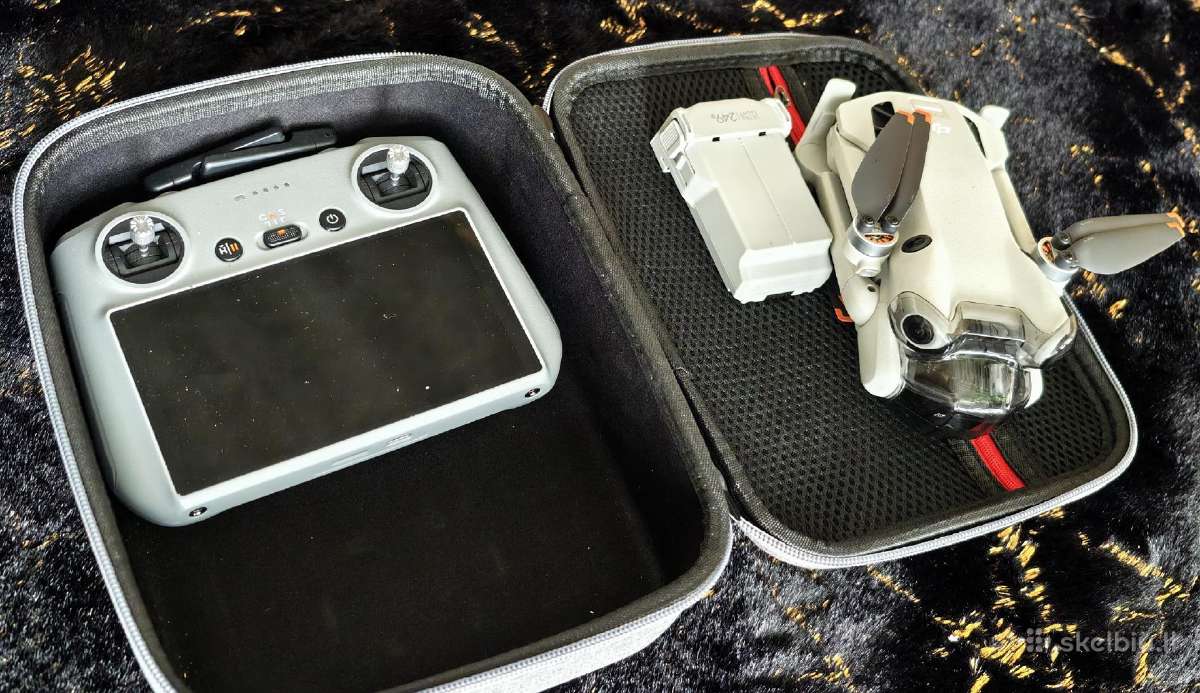 Dronas Dji Mini 4 Pro, 2 baterijos 600 euru