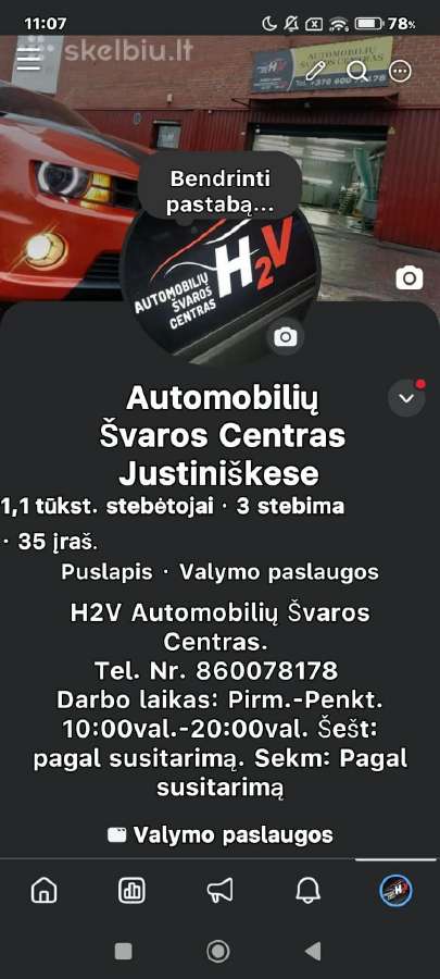 Automobilių plovykla H2v . Verslo pardavimas.