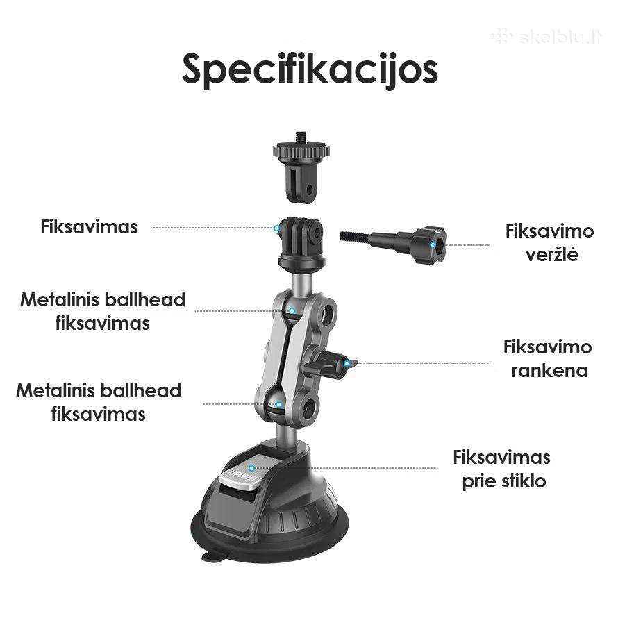 Laikiklis prie stiklo gopro, dji (suction) - nuotraukos Nr. 12