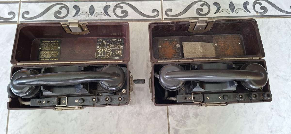 Tarybiniai (TSRS) lauko telefonai Tai-43 (таи-43)