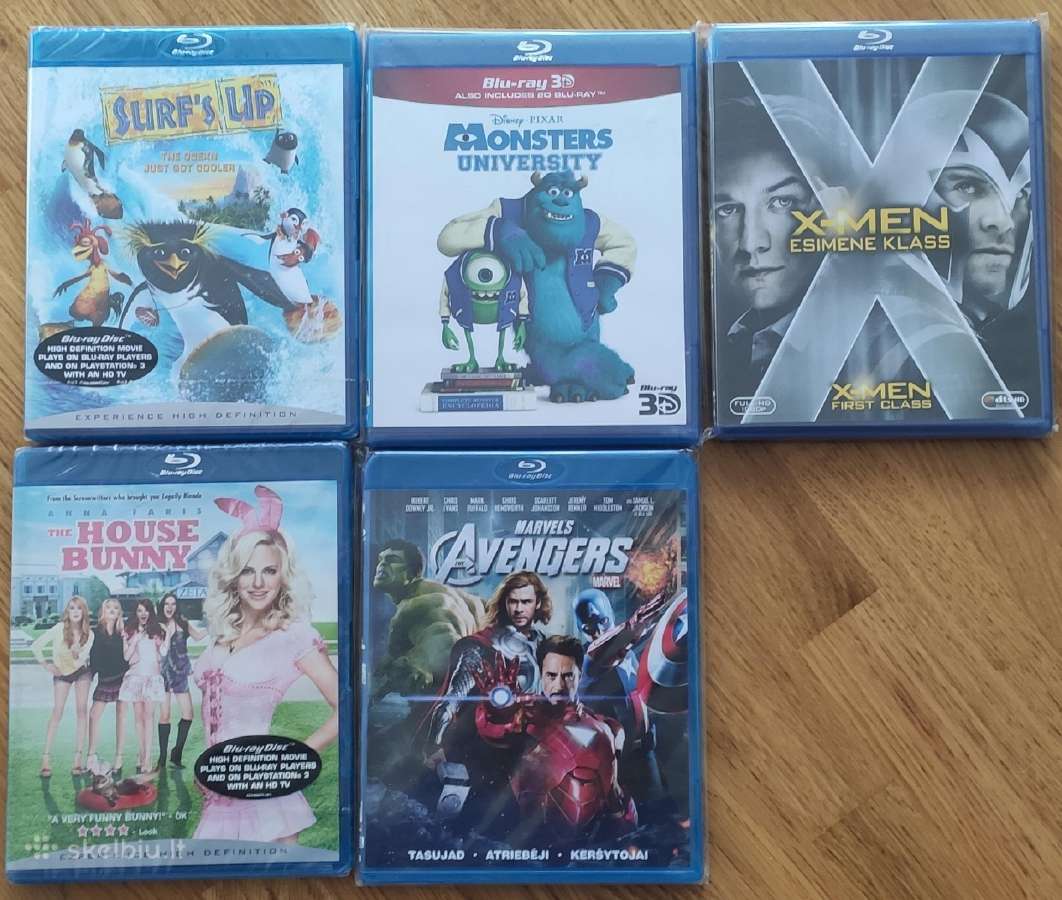 Blu Ray diskai. Ru kalba, Ru ir Lt subtitrai.