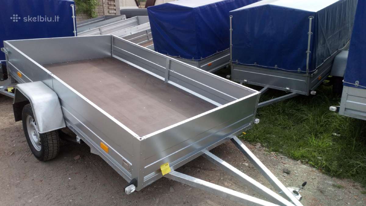 2,7 x 1,5m nauja bortinė linginė priekaba Rydwan - nuotraukos Nr. 2