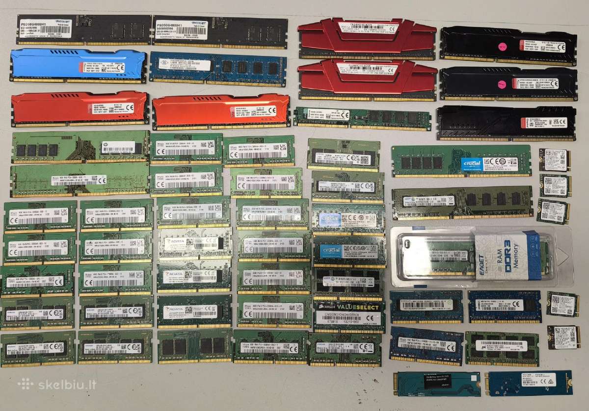 RAM Ddr3 / Ddr3l / Ddr4 / Ddr5 / SSD / Nvme