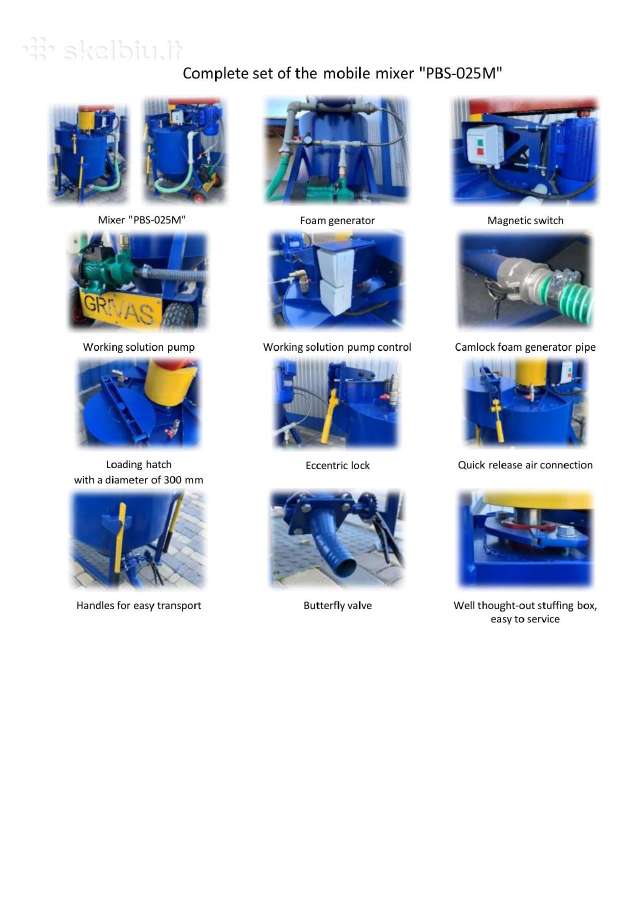 Light beton mixer Pbs-025m lengvas betonas - nuotraukos Nr. 3