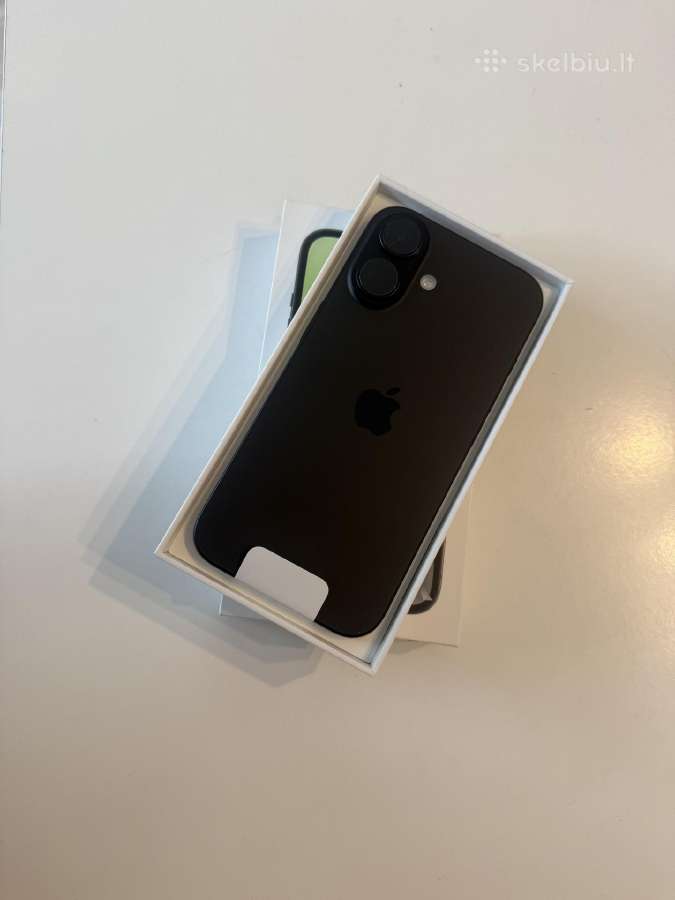 Apple iPhone 16 128gb black Naujas