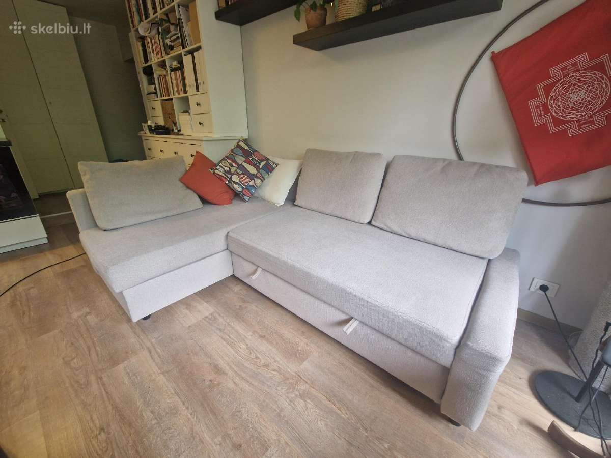 Sofa lova Ikea Friheten smėlio spalvos