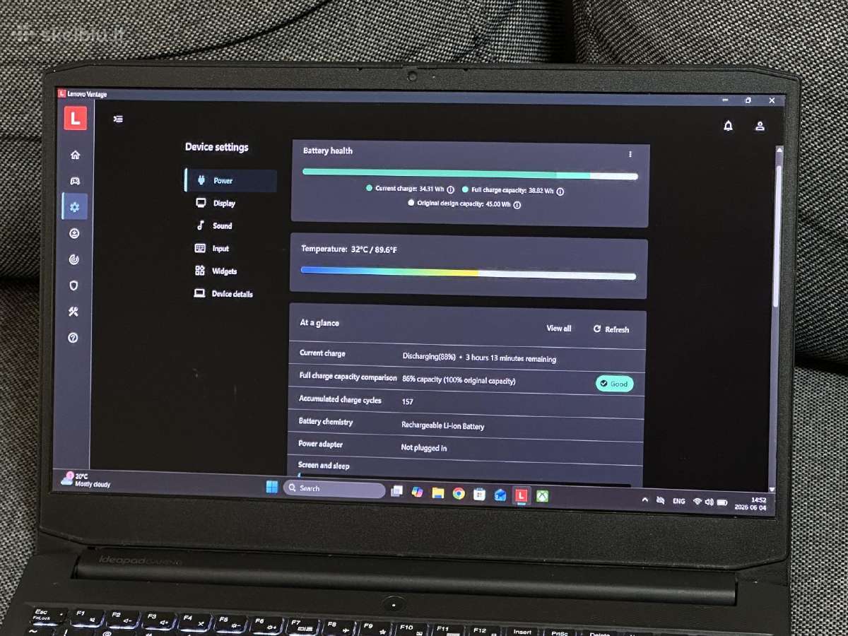 Parduodu ideapad gaming 3 su Rtx 2050, 16gb, 144hz - nuotraukos Nr. 10