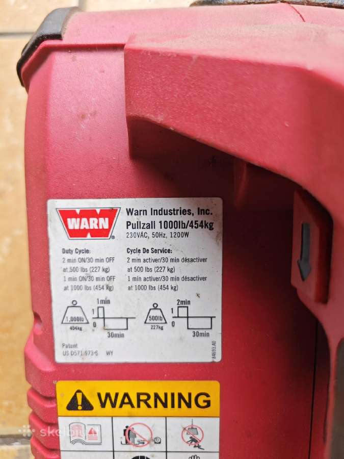 Warn pullzall elektrine gerve tale mazai naudota - nuotraukos Nr. 2