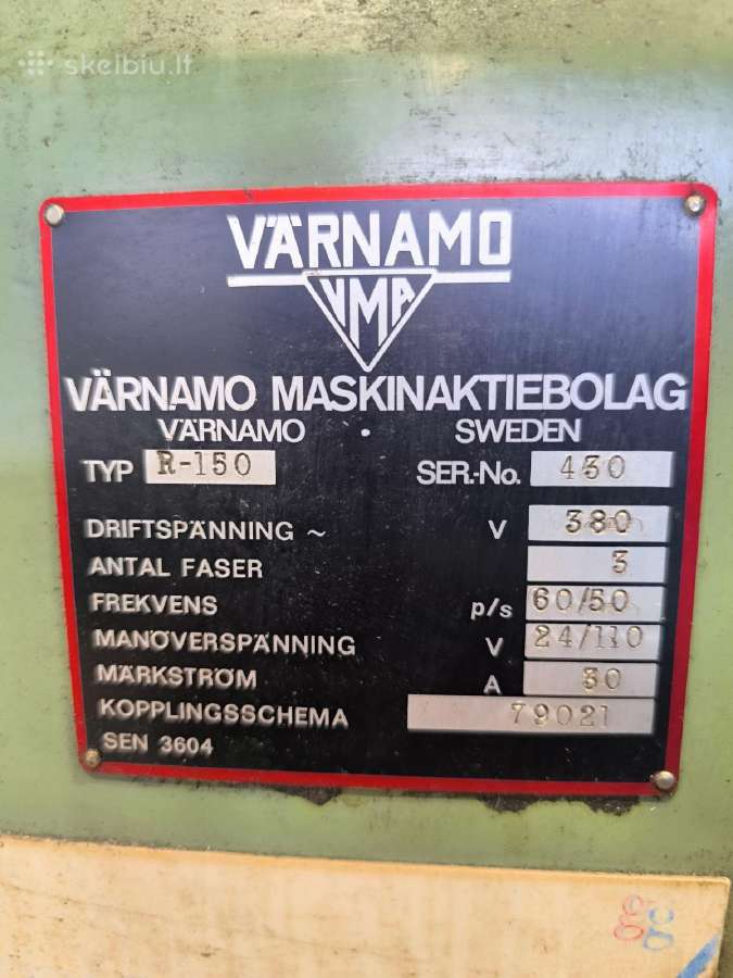 Metalo frezavimo staklės Värnamo R-150 - nuotraukos Nr. 11