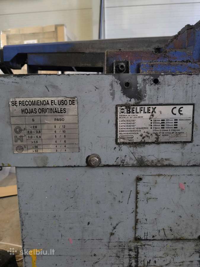 Juostinės metalo pjovimo staklės Belflex Bf-350 DS - nuotraukos Nr. 4