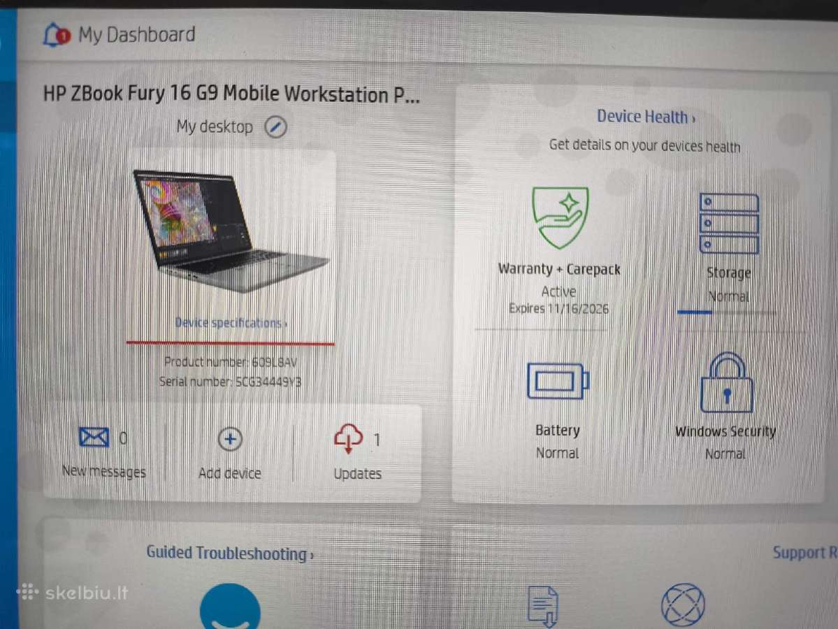Hp Zbook Fury 16 G9 16" i7-12850hx Rtx A55000 16gb - nuotraukos Nr. 6