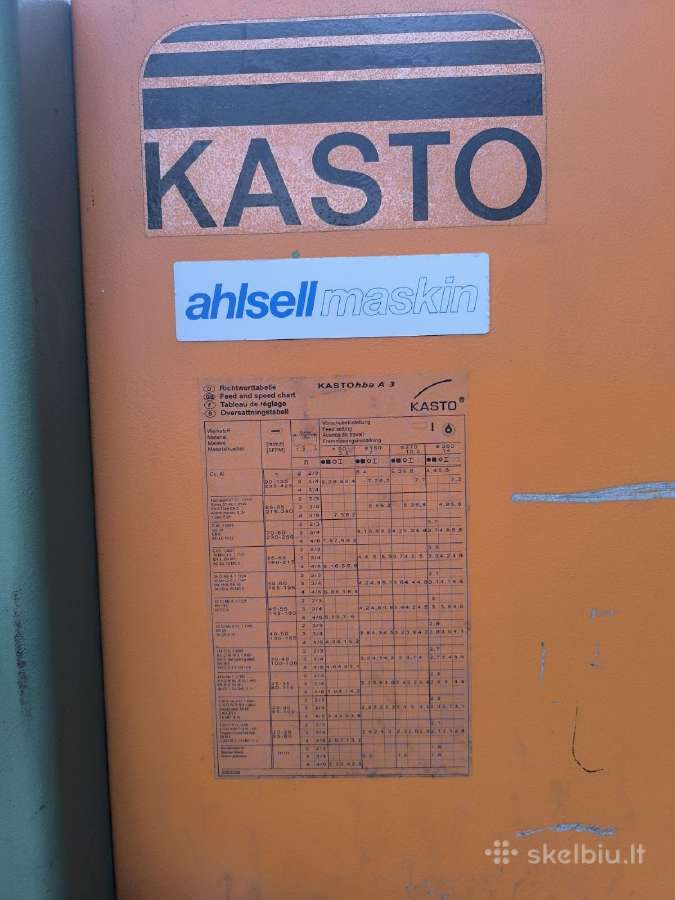 Metalo pjovimo staklės Kasto Hba 360 Au - nuotraukos Nr. 10