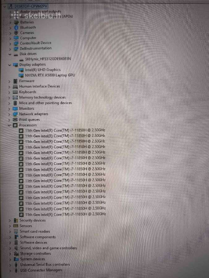 Precision 17.3 i7-11850h 16/512gb Rtx A5000 16gb - nuotraukos Nr. 5