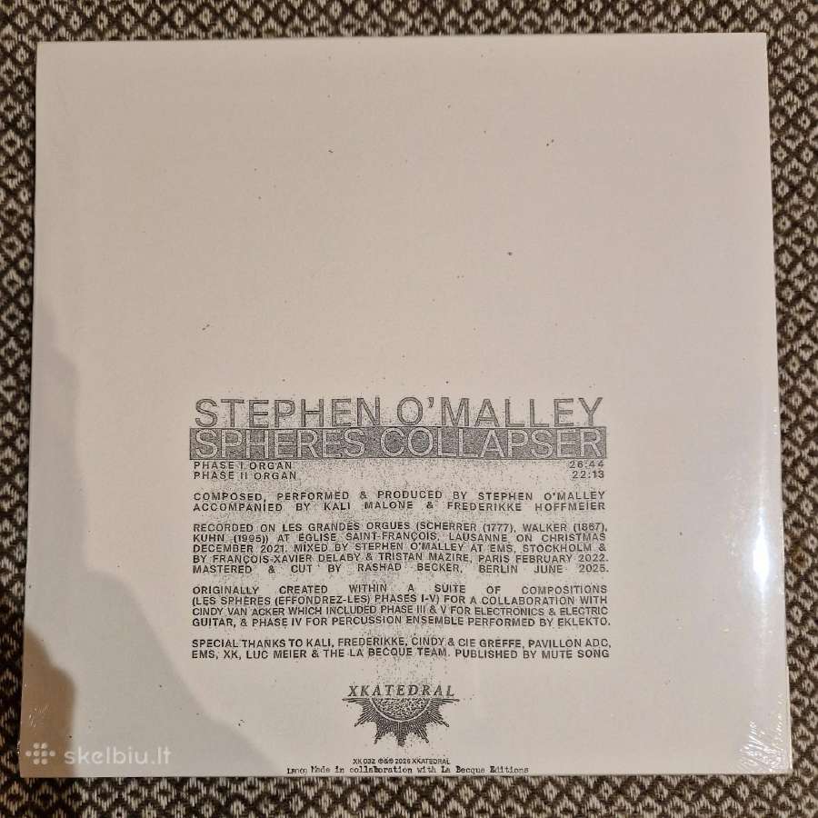 Stephen O'malley - Spheres Collapser / Vinyl Lp on - nuotraukos Nr. 3