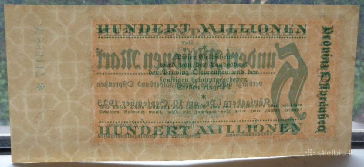 Karaliaučius 100 milijonų markių, 1923m. - nuotraukos Nr. 3
