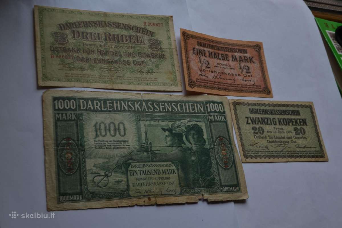 1916-1918 m.markes ir rubliai