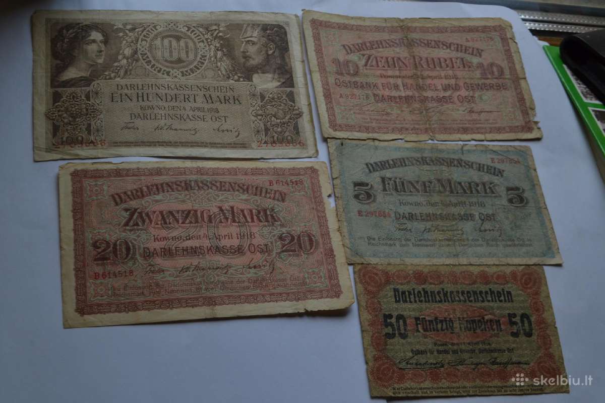 1916-1918 m.markes ir rubliai