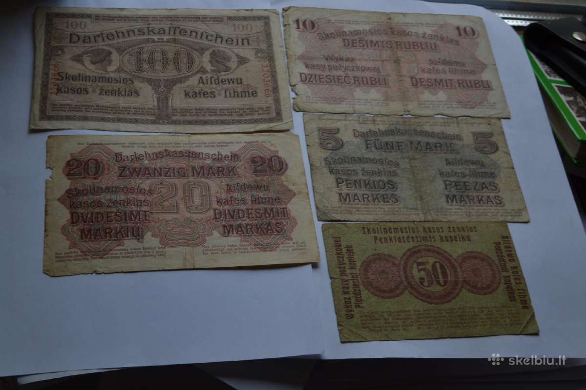 1916-1918 m.markes ir rubliai - nuotraukos Nr. 2