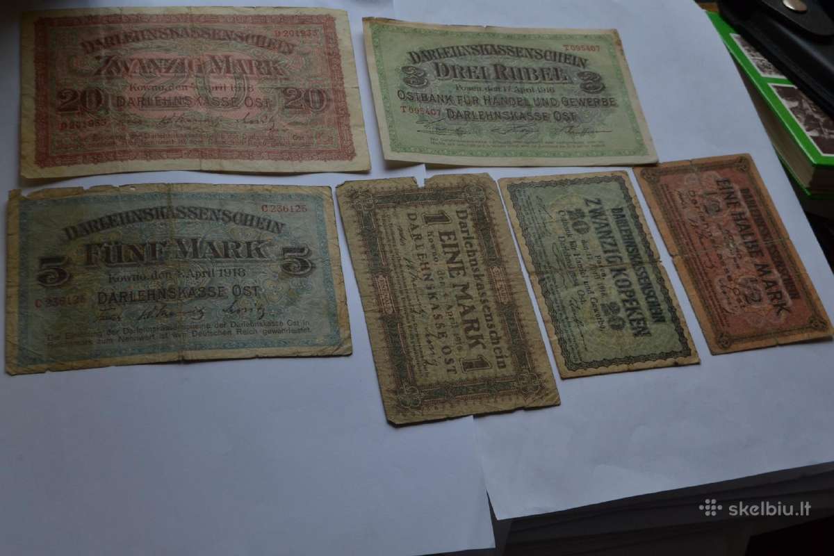 1916-1918 m.markes ir rubliai