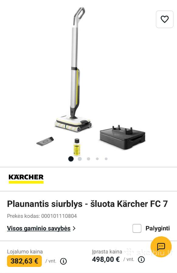 Plaunantis siurblys - šluota Kärcher Fc 7
