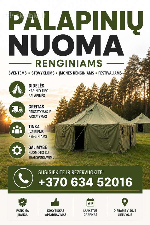 Karinių Palapinių Nuoma