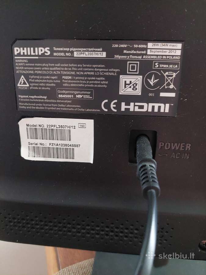 Kompaktiškas nedidelis TV Philips 21 įstrižainė - nuotraukos Nr. 3
