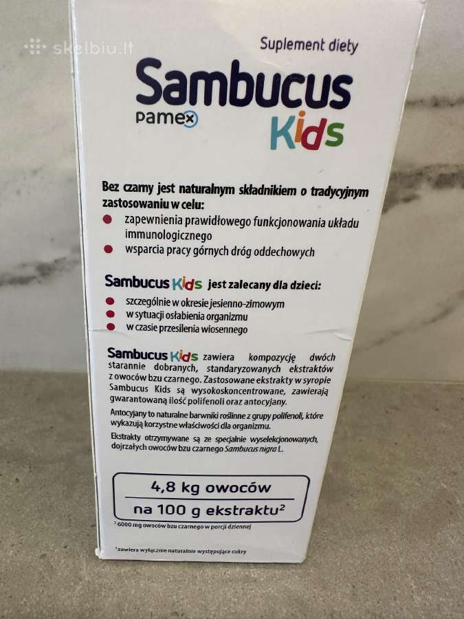 Sambucus kids sirupas 120ml - nuotraukos Nr. 3