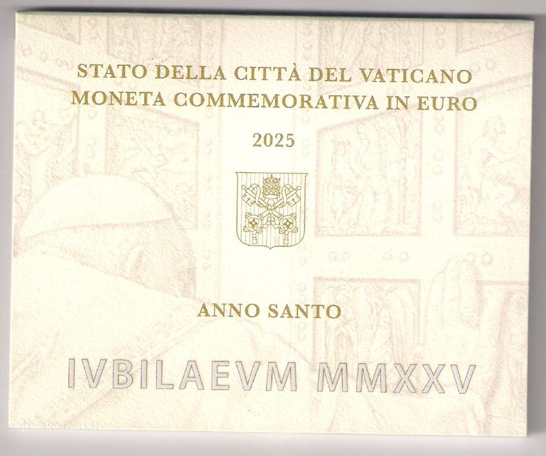 2 euro moneta Vatikanas 2025 Jubiliejus Rezervuota