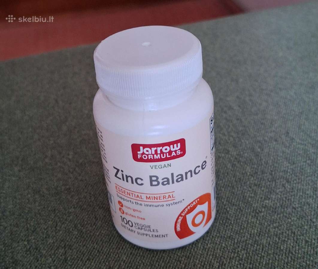 Jarrow Formulas, Zinc Balance, cinkas, veganiškas