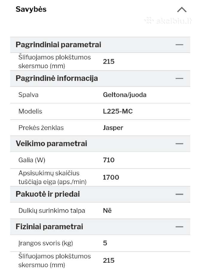 El.šlifuoklis teleskop. kotu gipso kartonui - nuotraukos Nr. 4