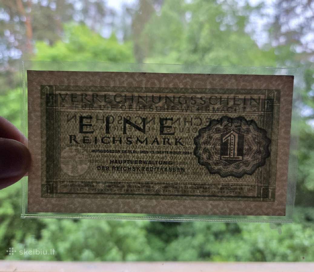 1 mark 1944 - Vermachto markė, Vokietija - nuotraukos Nr. 3