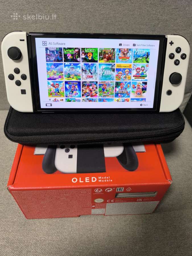Atrištas Nintendo Switch Oled 512gb su 49 žaidimai