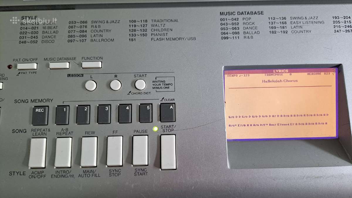 Skaitmeninis pianinas Yamaha Dgx-520 Portablegrand - nuotraukos Nr. 11
