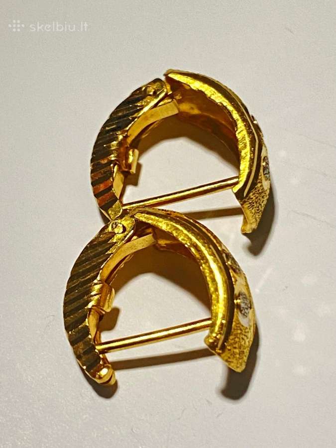 21 karatų (875) aukso auskarai (3,4 gr) - nuotraukos Nr. 4