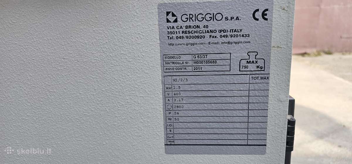Daugiašpindelinės gręžimo staklės Griggio G63/3t - nuotraukos Nr. 22