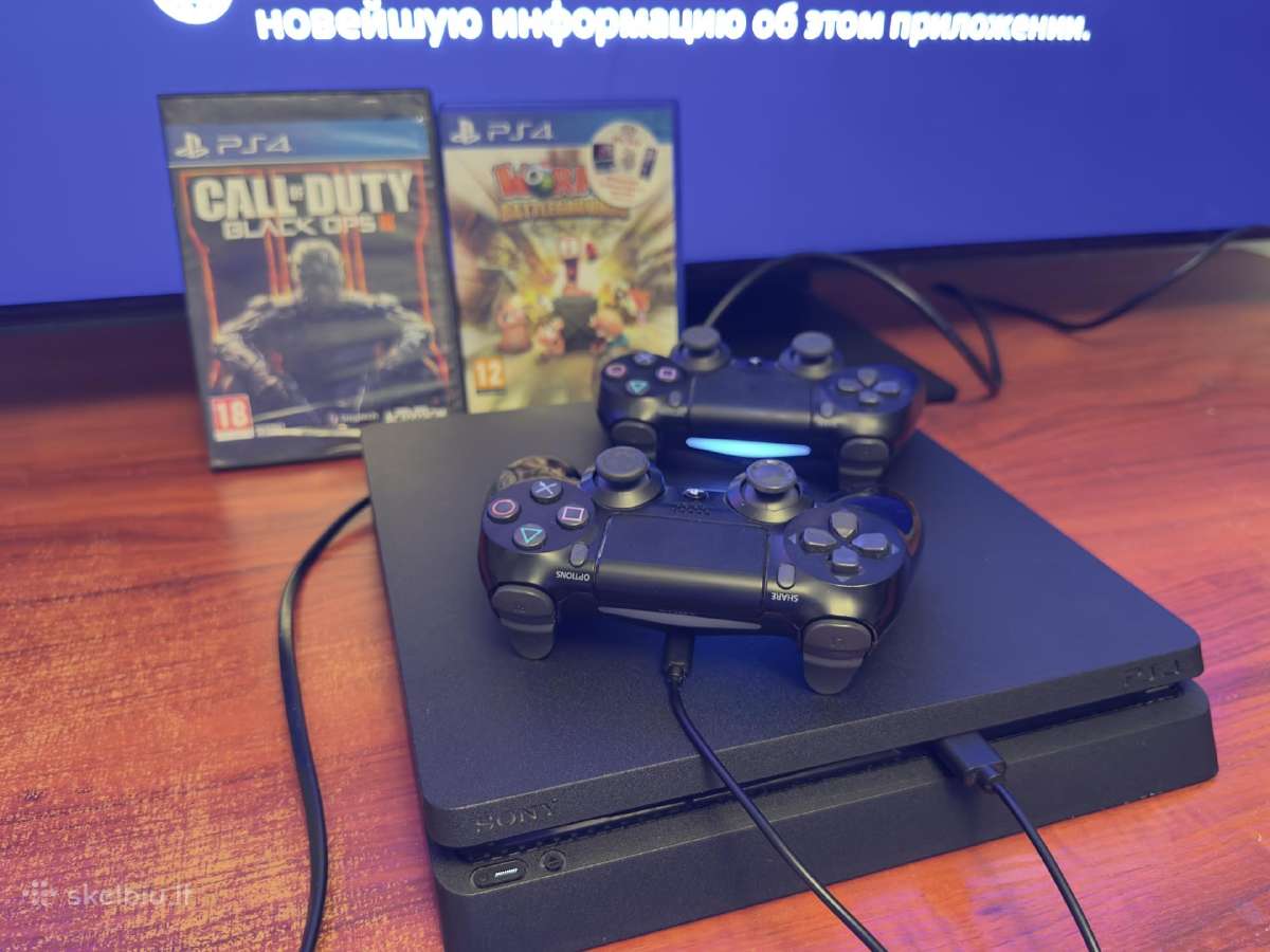 Playstation 4 slim/ 2 pultai/ puikus