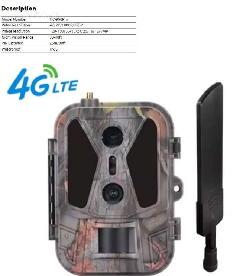 Medžioklinė lauko kamera Hc950 pro 4G Liv