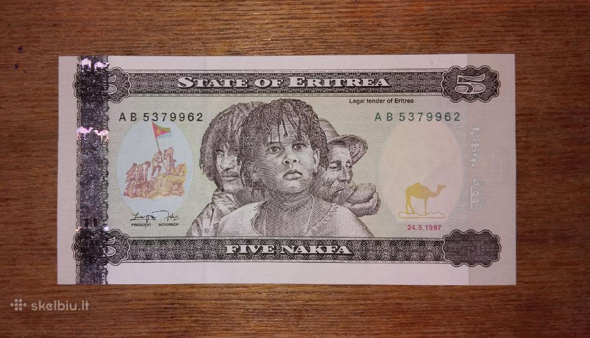 Eritrėjos 5 nakfa banknotas