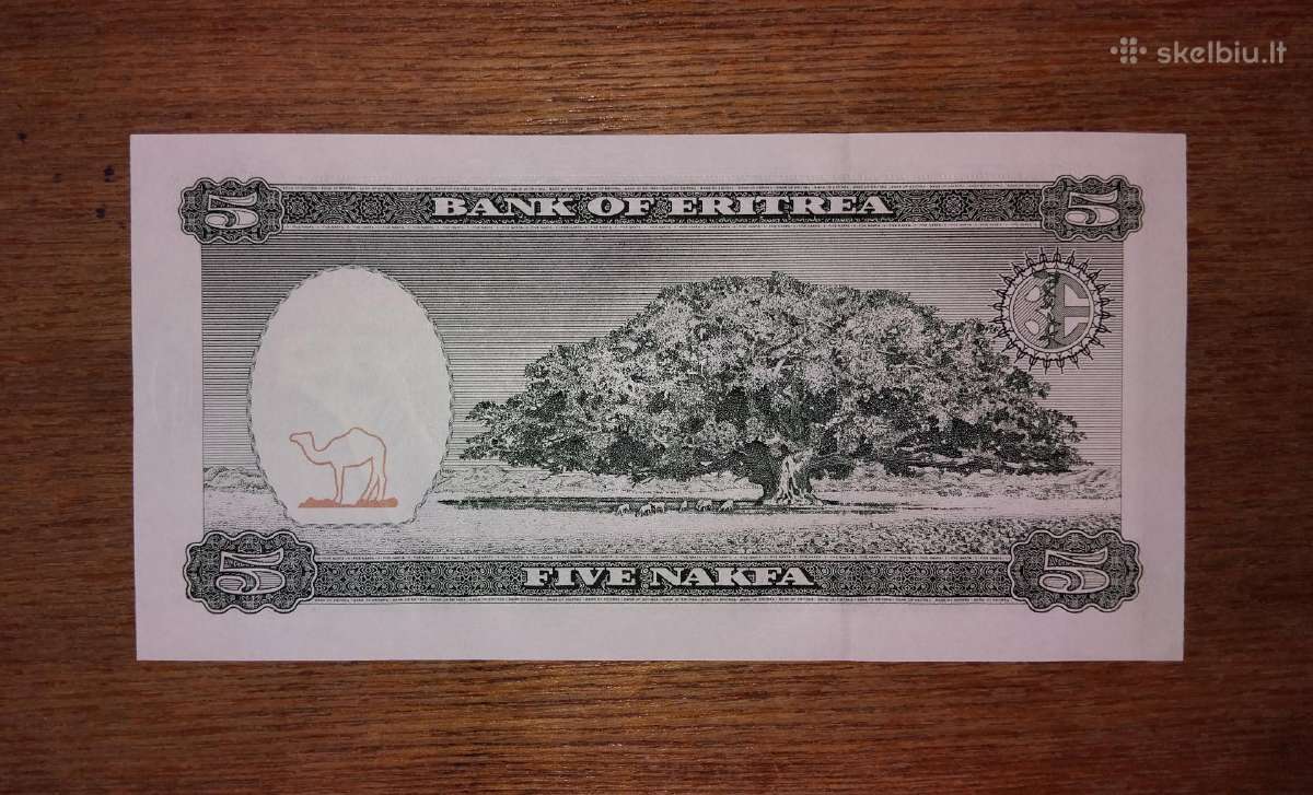 Eritrėjos 5 nakfa banknotas - nuotraukos Nr. 2