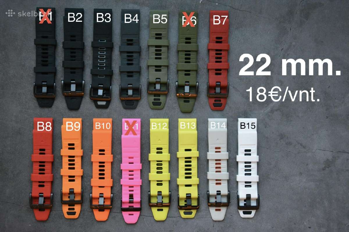 Apyrankės Garmin 20, 22, 26mm. (8.12) - nuotraukos Nr. 3