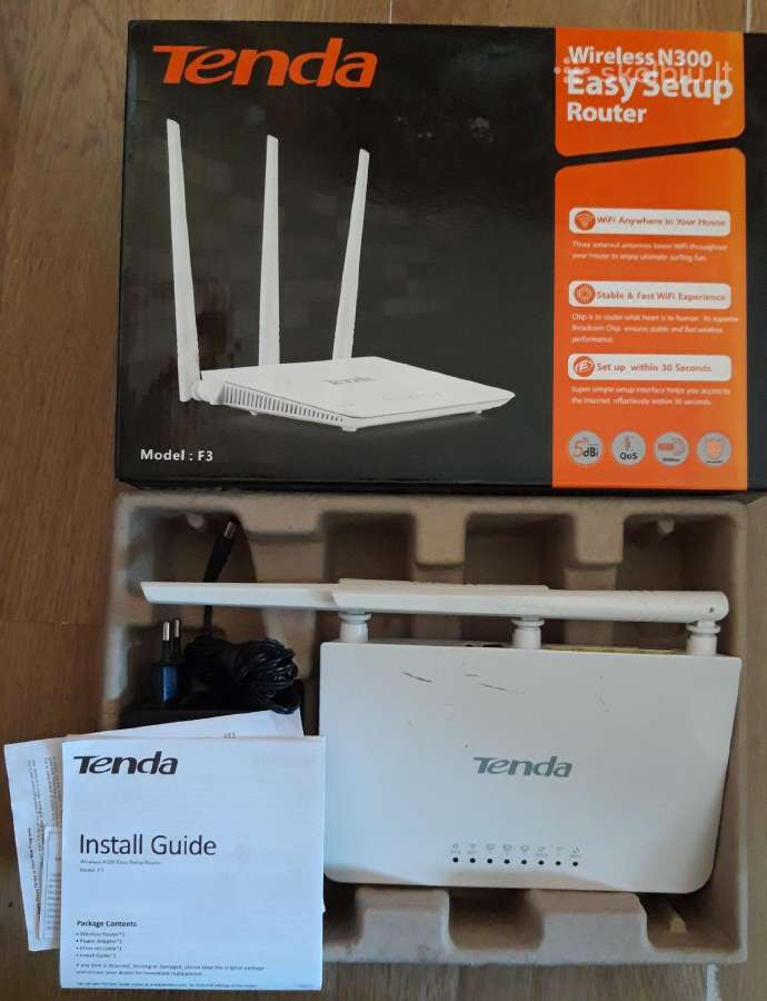 Tenda N300 F3 300mbps maršrutizatorius