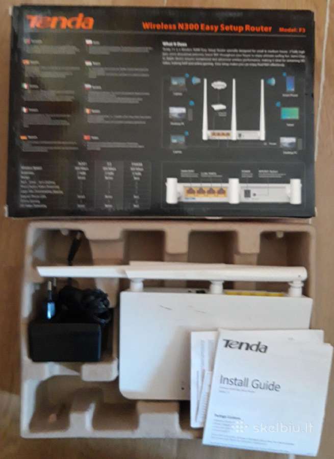 Tenda N300 F3 300mbps maršrutizatorius - nuotraukos Nr. 2