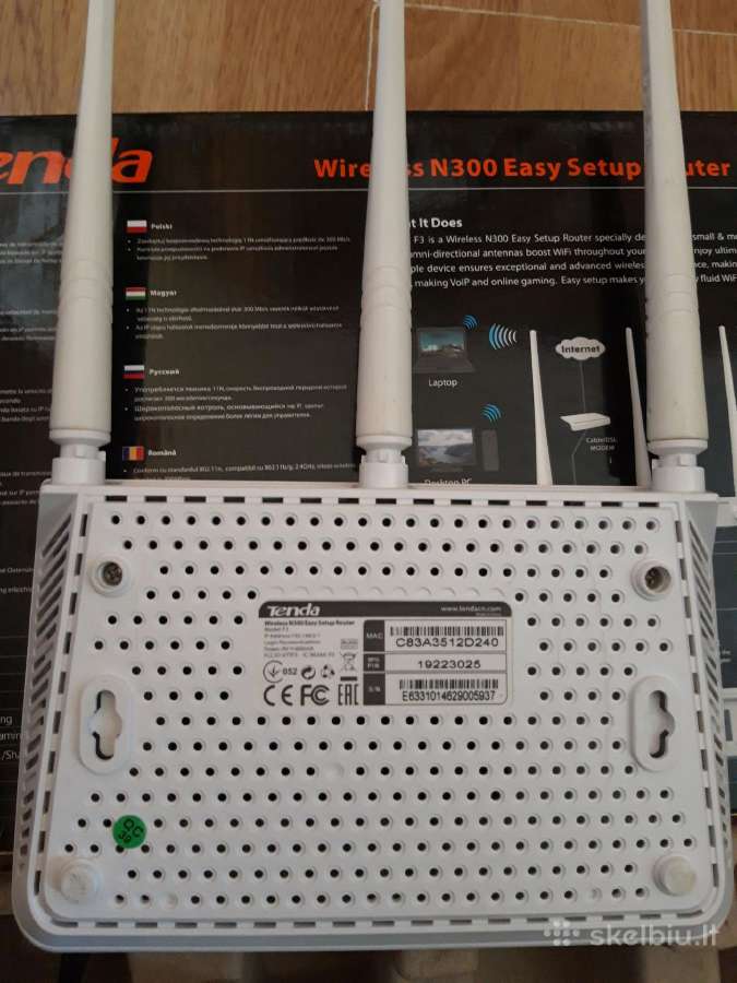 Tenda N300 F3 300mbps maršrutizatorius - nuotraukos Nr. 4
