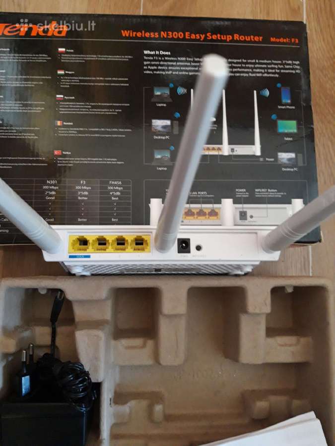 Tenda N300 F3 300mbps maršrutizatorius - nuotraukos Nr. 5