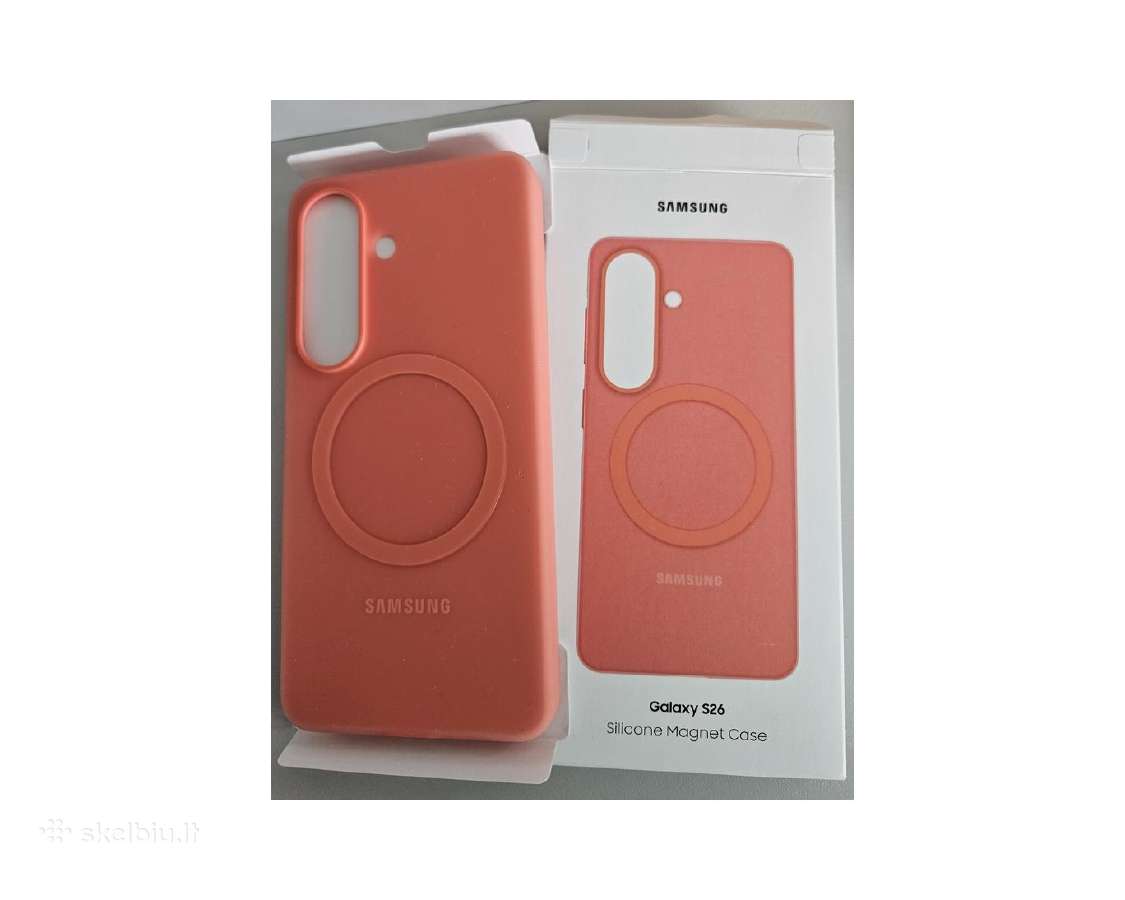 Samsung Galaxy S26 Silicone Magnet Case,coral Red