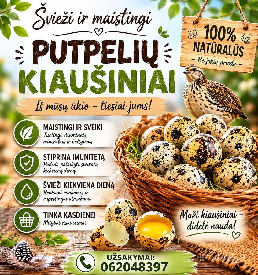 Putpeliu kiaušiniai ,