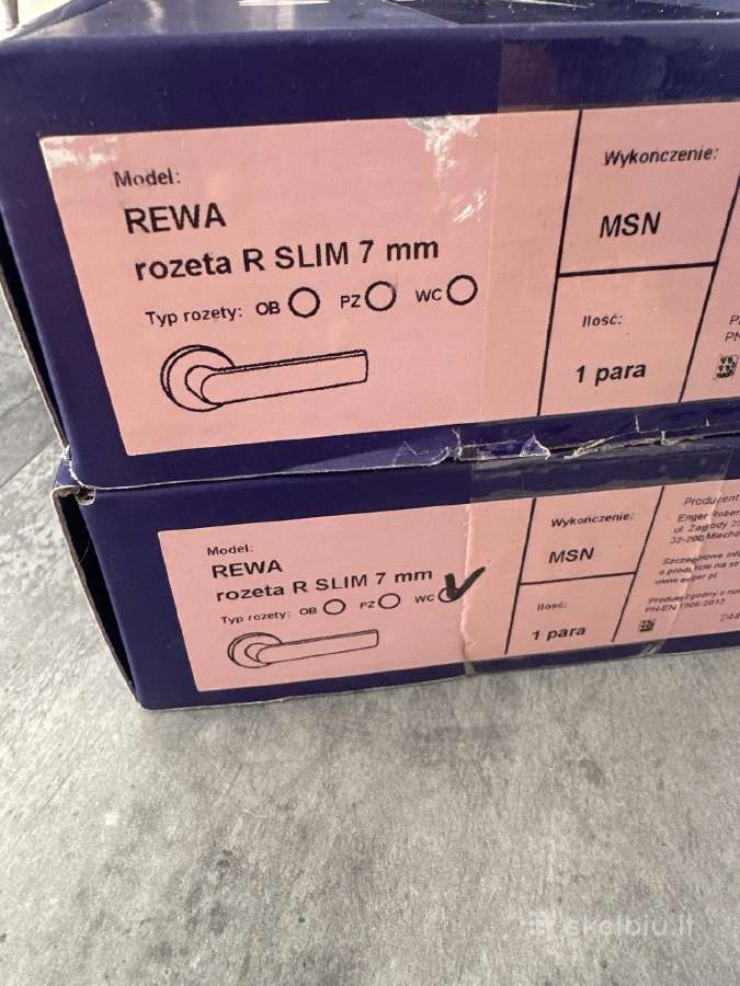 Stile rewa r slim matinis nikelis durų rankenos - nuotraukos Nr. 3