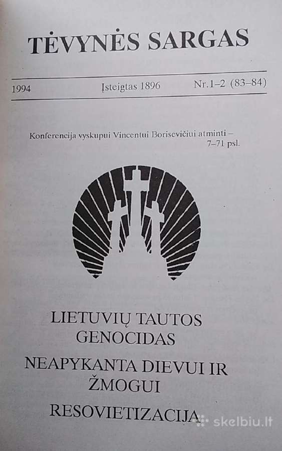 Tėvynės sargas, 1994 m., Nr. 1 - nuotraukos Nr. 2