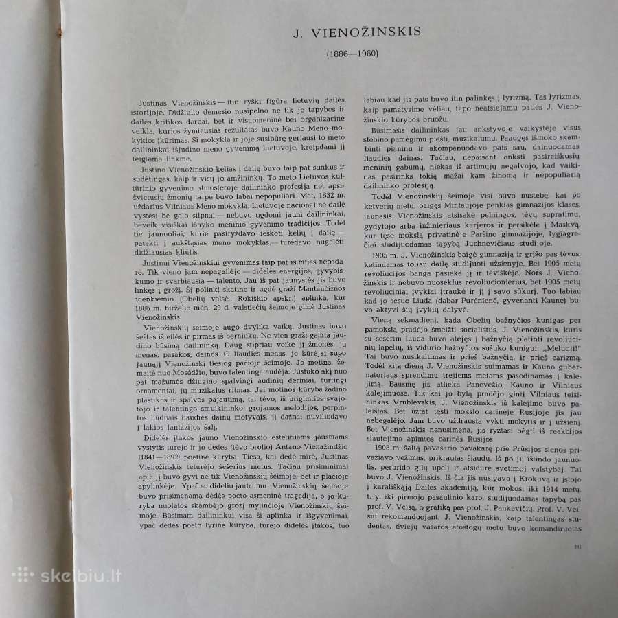 J. Vienožinskis - reprodukcijos 1965 m. - nuotraukos Nr. 13
