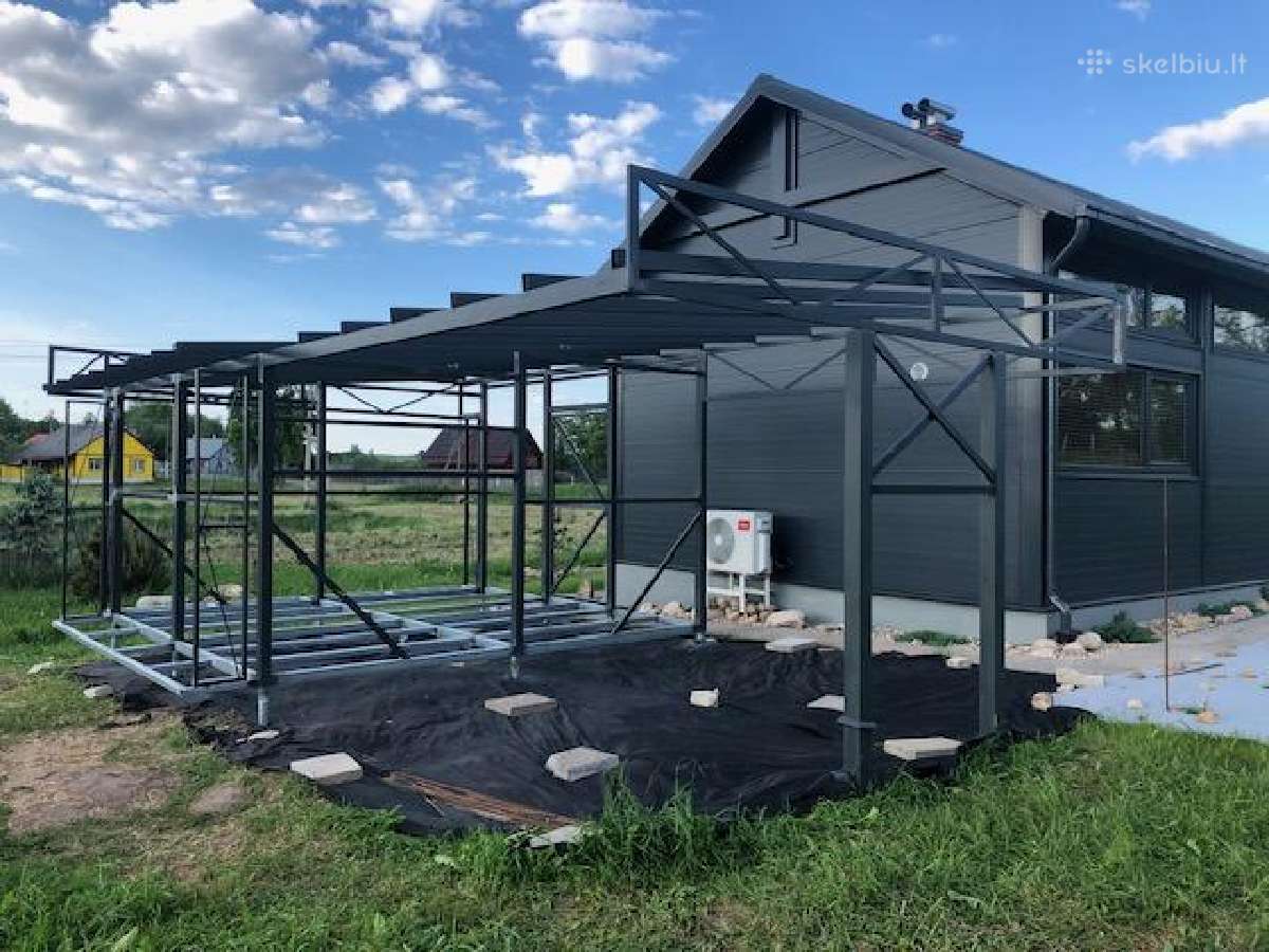 Modernių metalinių stoginių gamyba ir montavimas - nuotraukos Nr. 12